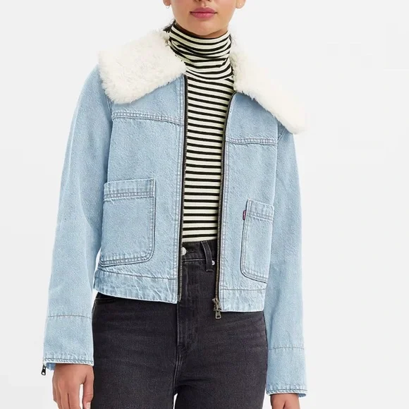 Levi’s Retro Sherpa Jean Jacket - Size XL - Picture 3 of 15